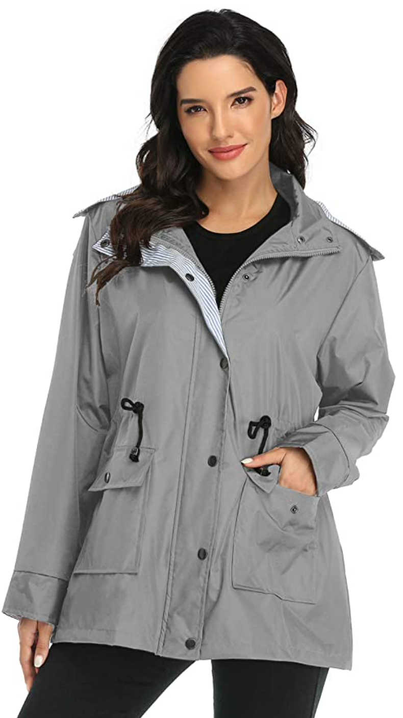 Packable rain jacket outlet plus size